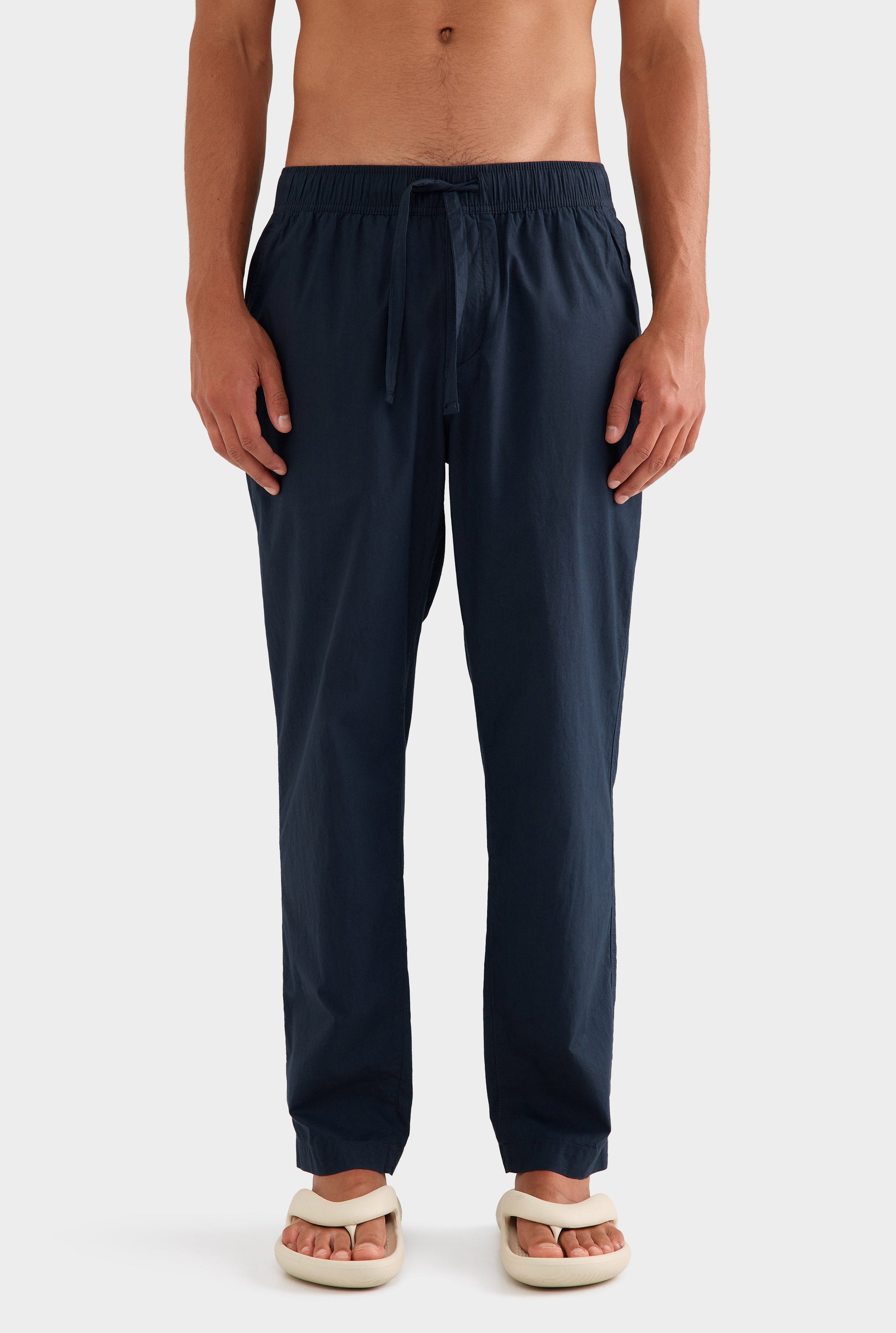 Relaxed Poplin Pant - Navy