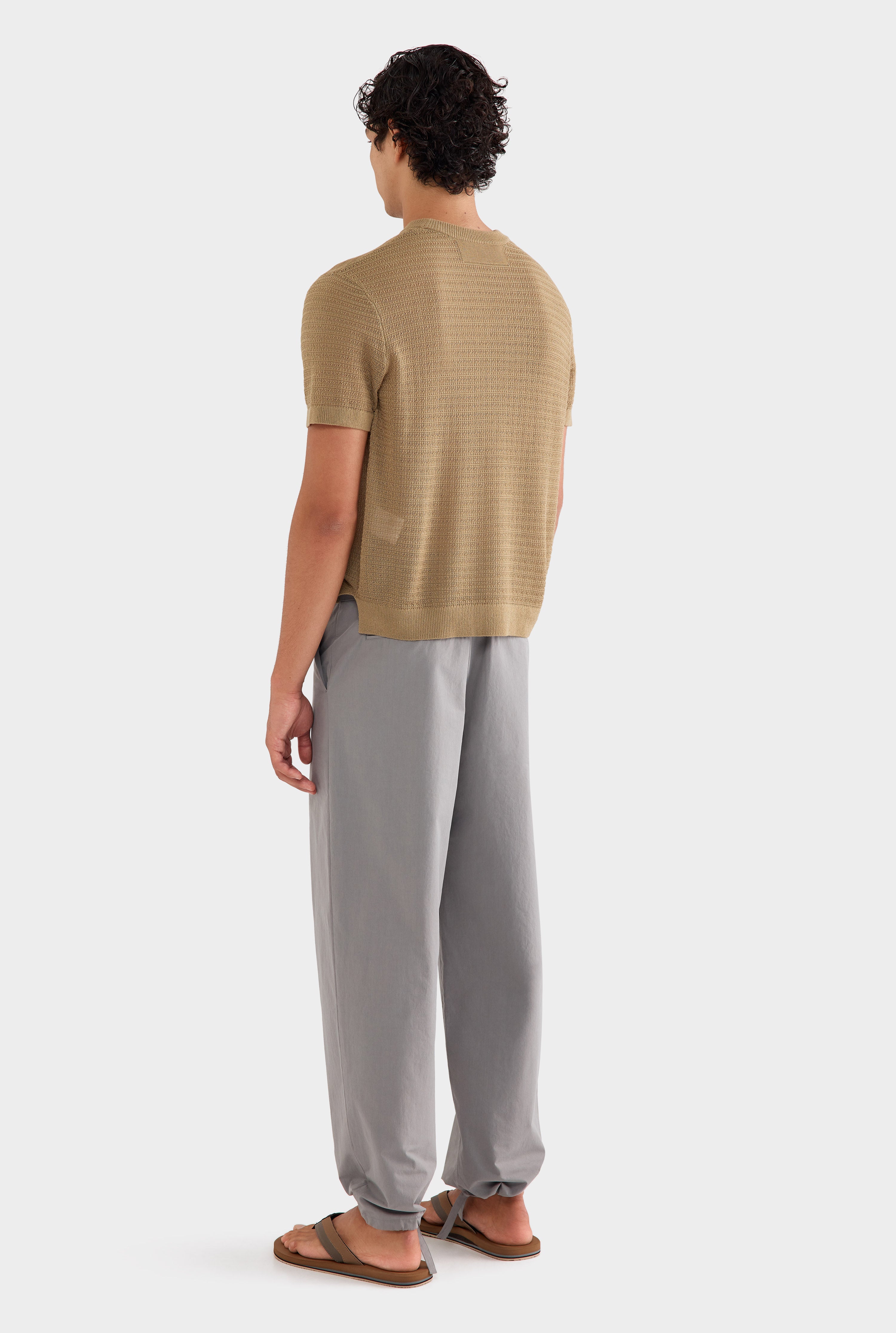 Relaxed Tencel Knitted T-Shirt - Olive