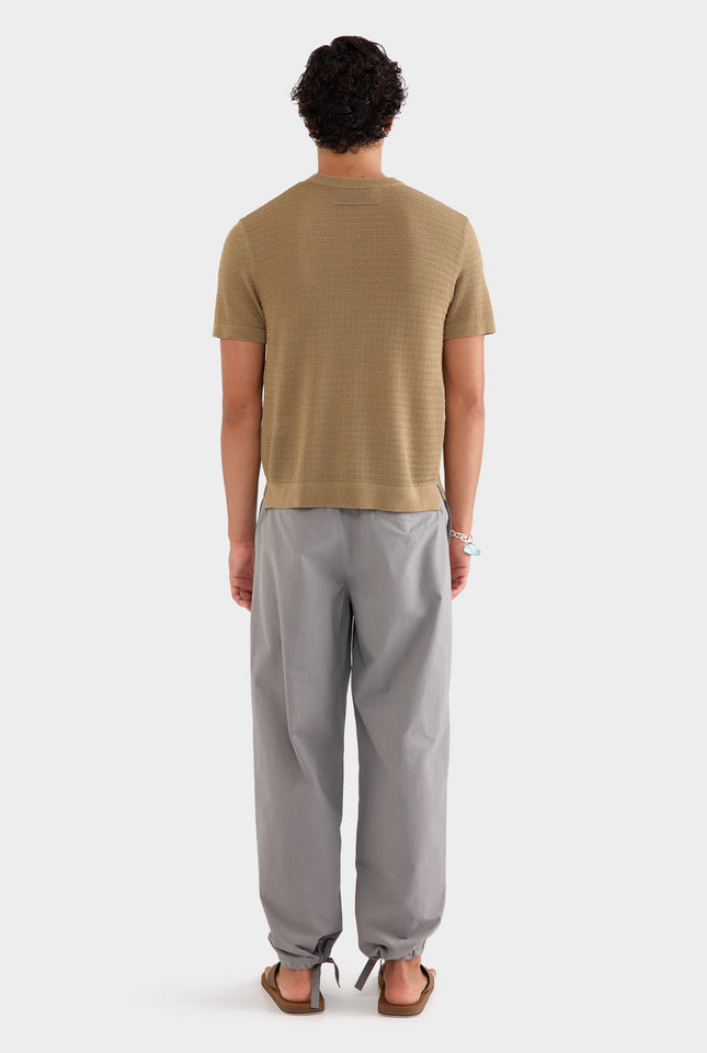 Relaxed Tencel Knitted T-Shirt - Olive