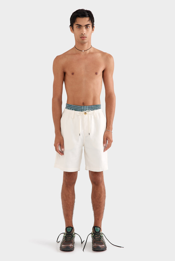 Relaxed Tencel Short - Off White