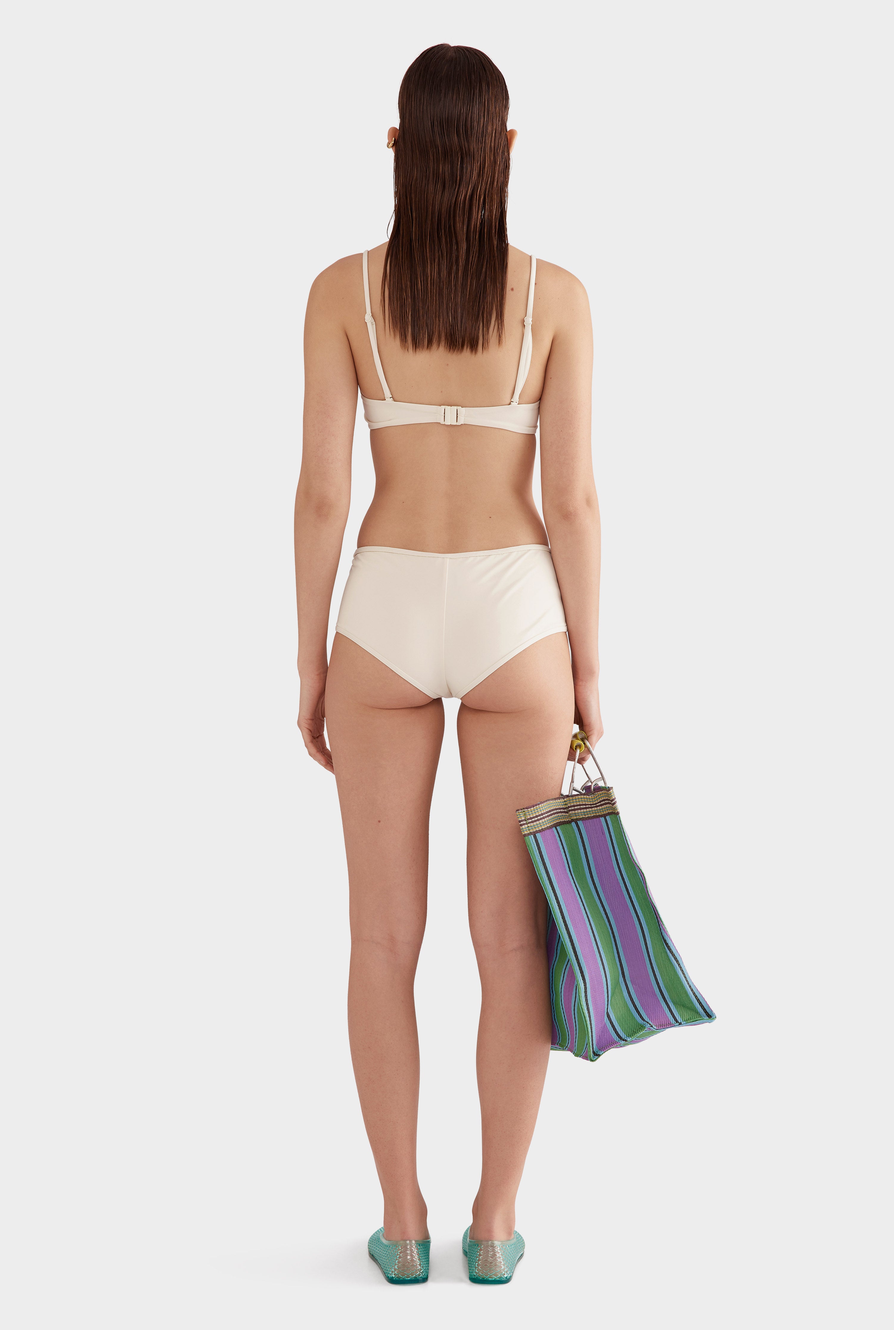 Boyleg Swim Bottom - Cream