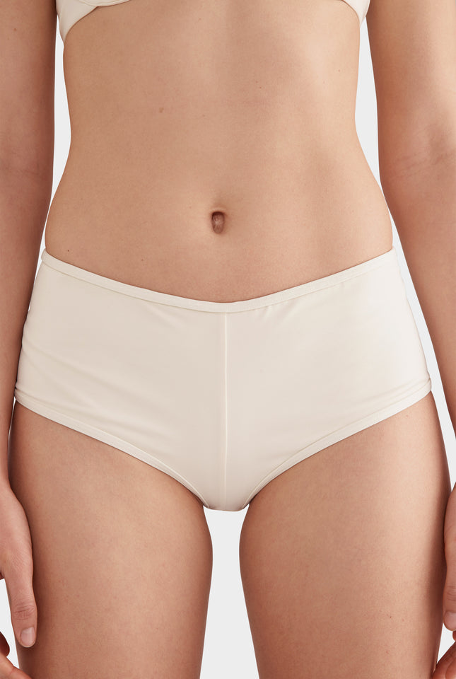 Boyleg Swim Bottom - Cream