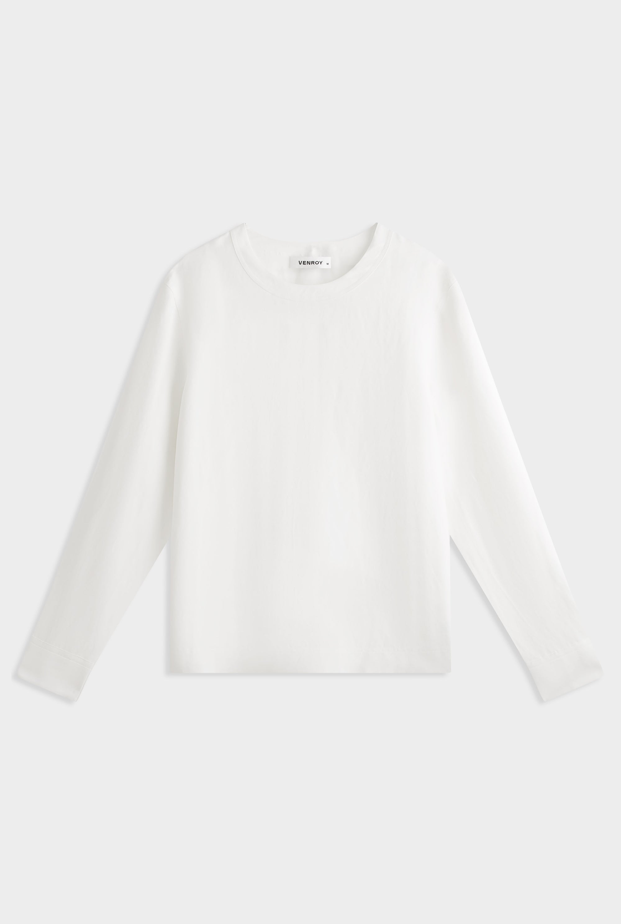 Long Sleeve Silk Linen Top - Off White