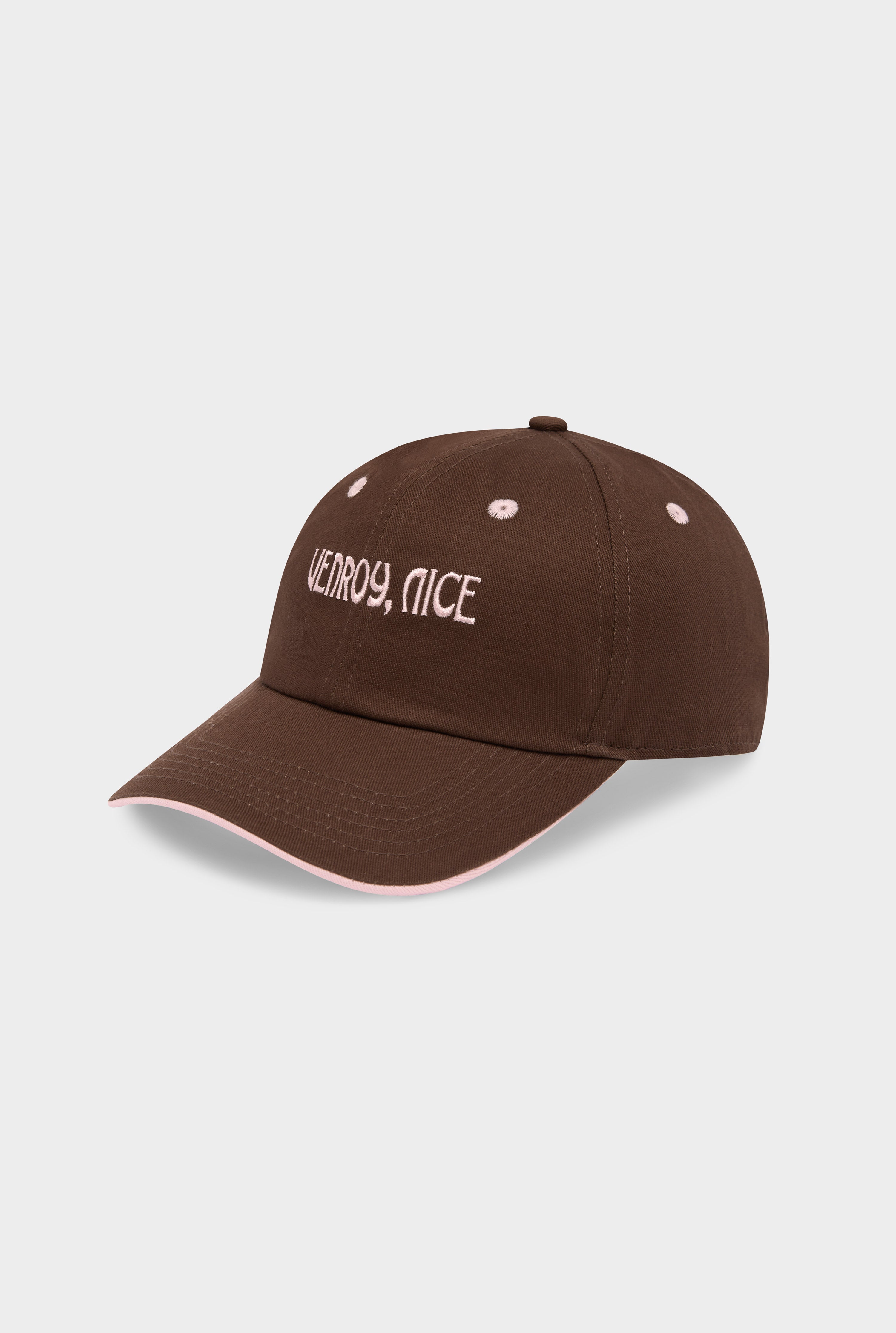 Nice Cotton Logo Cap - Cocoa/Light pink