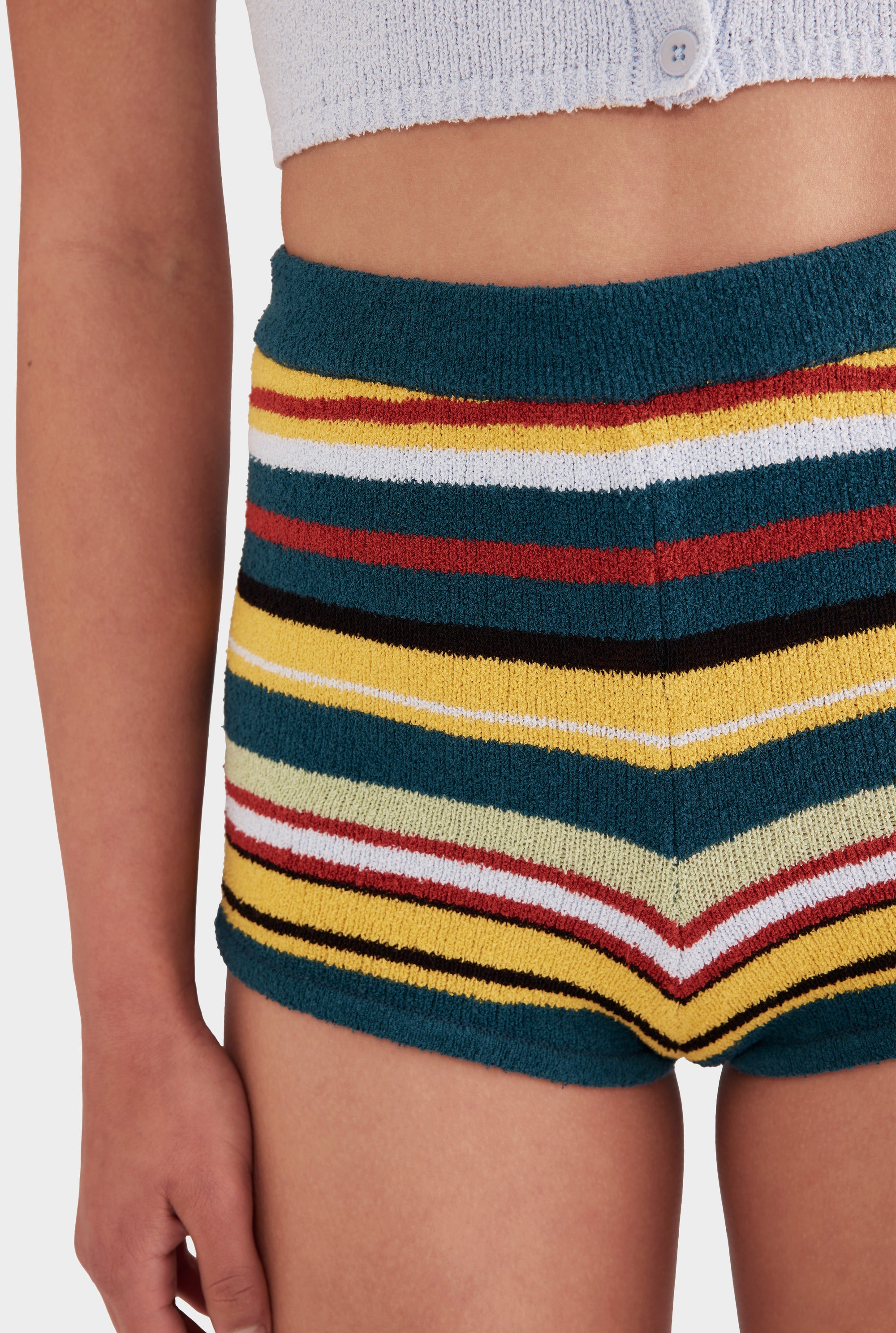 Striped Terry Knit Short - Multi Stripe