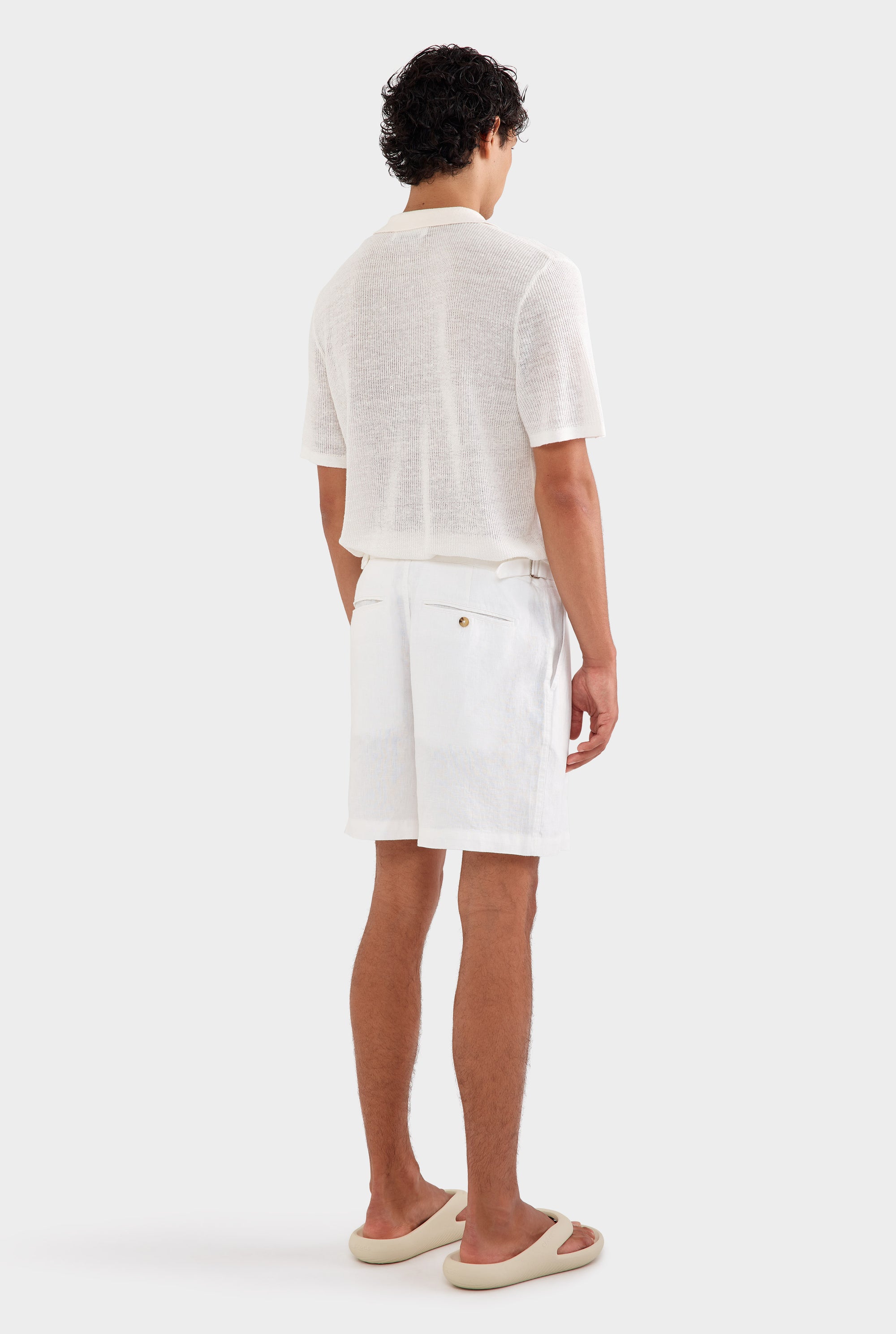 Side Tab Short - White