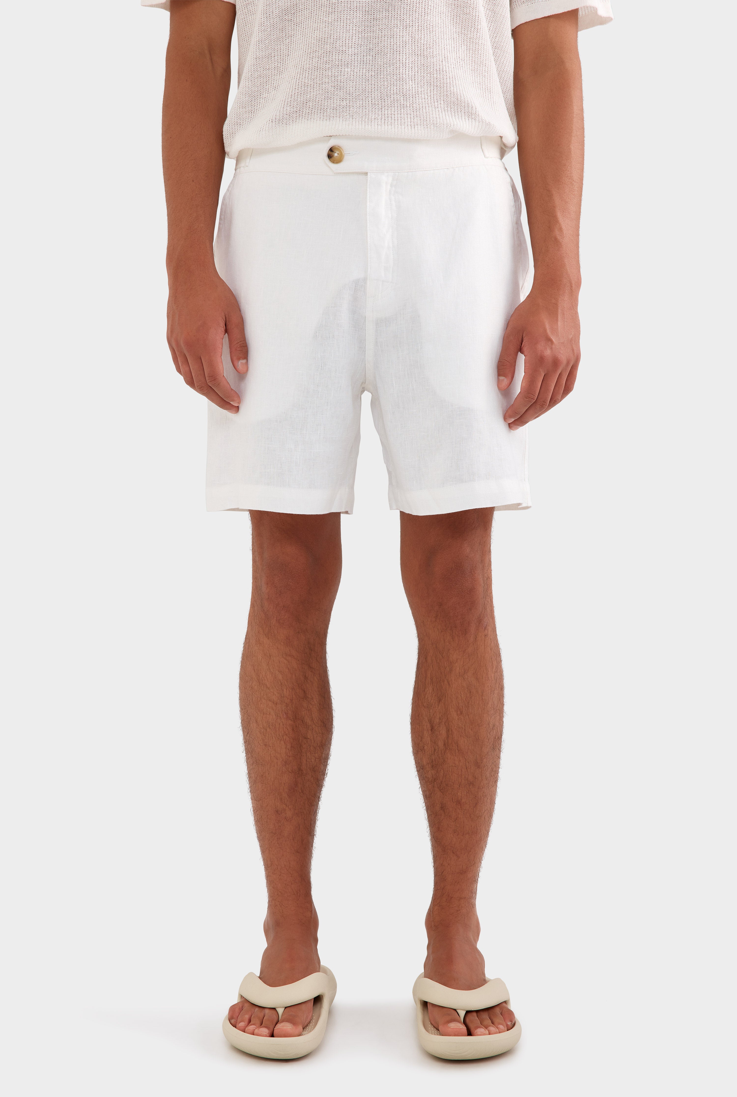 Side Tab Short - White