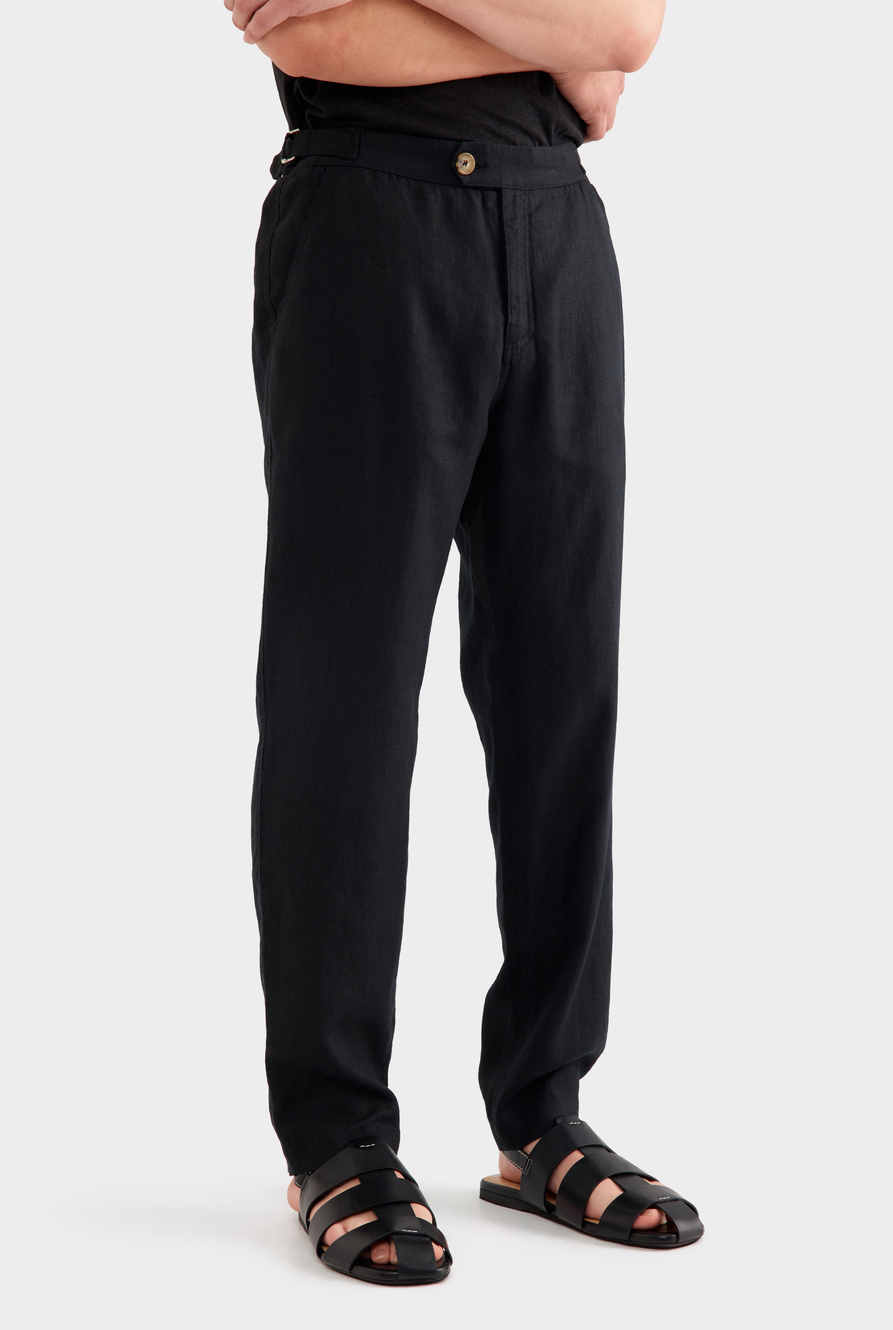 Side Tab Trouser - Black