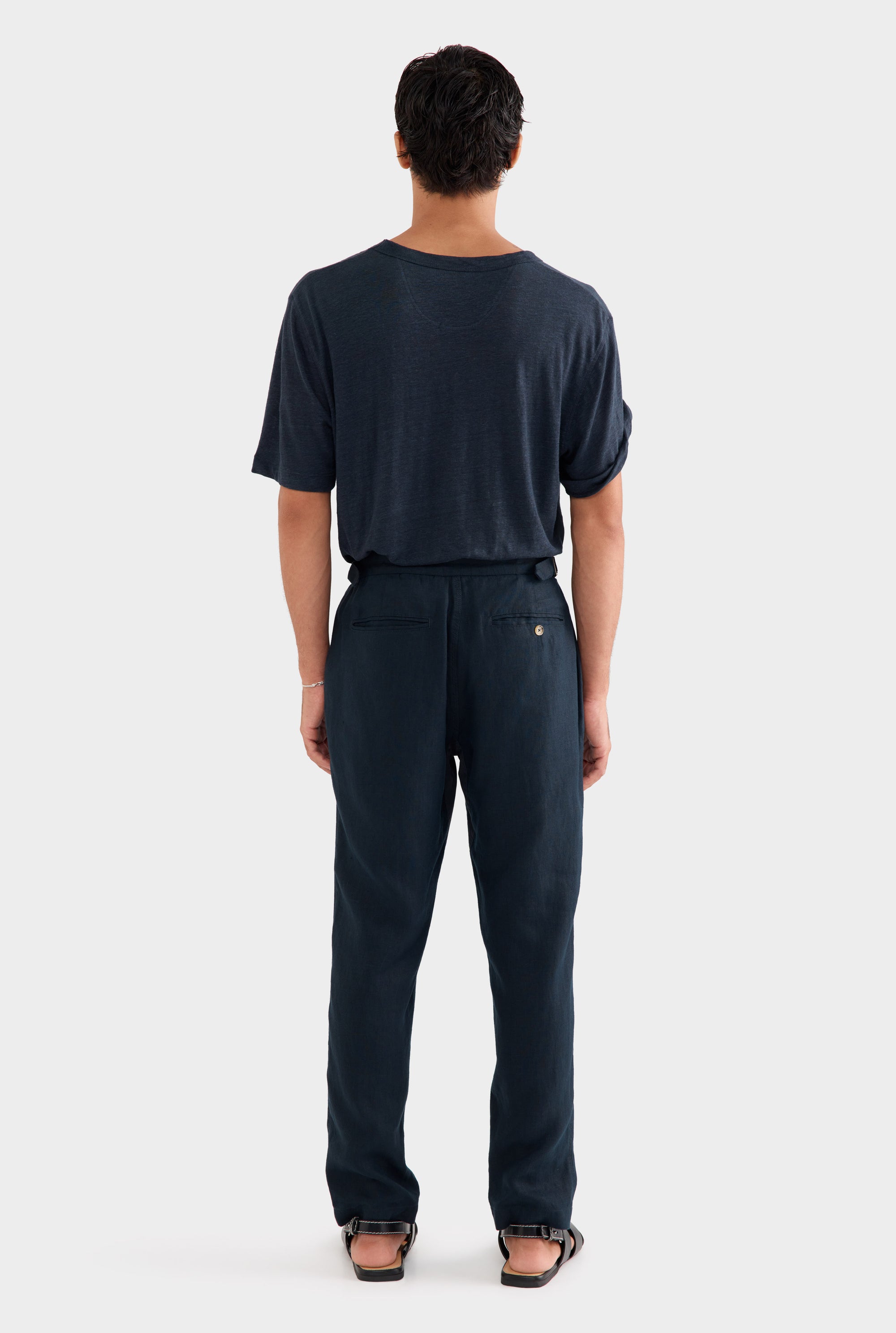 Side Tab Trouser - Navy