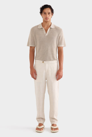 Side Tab Trouser - Sand