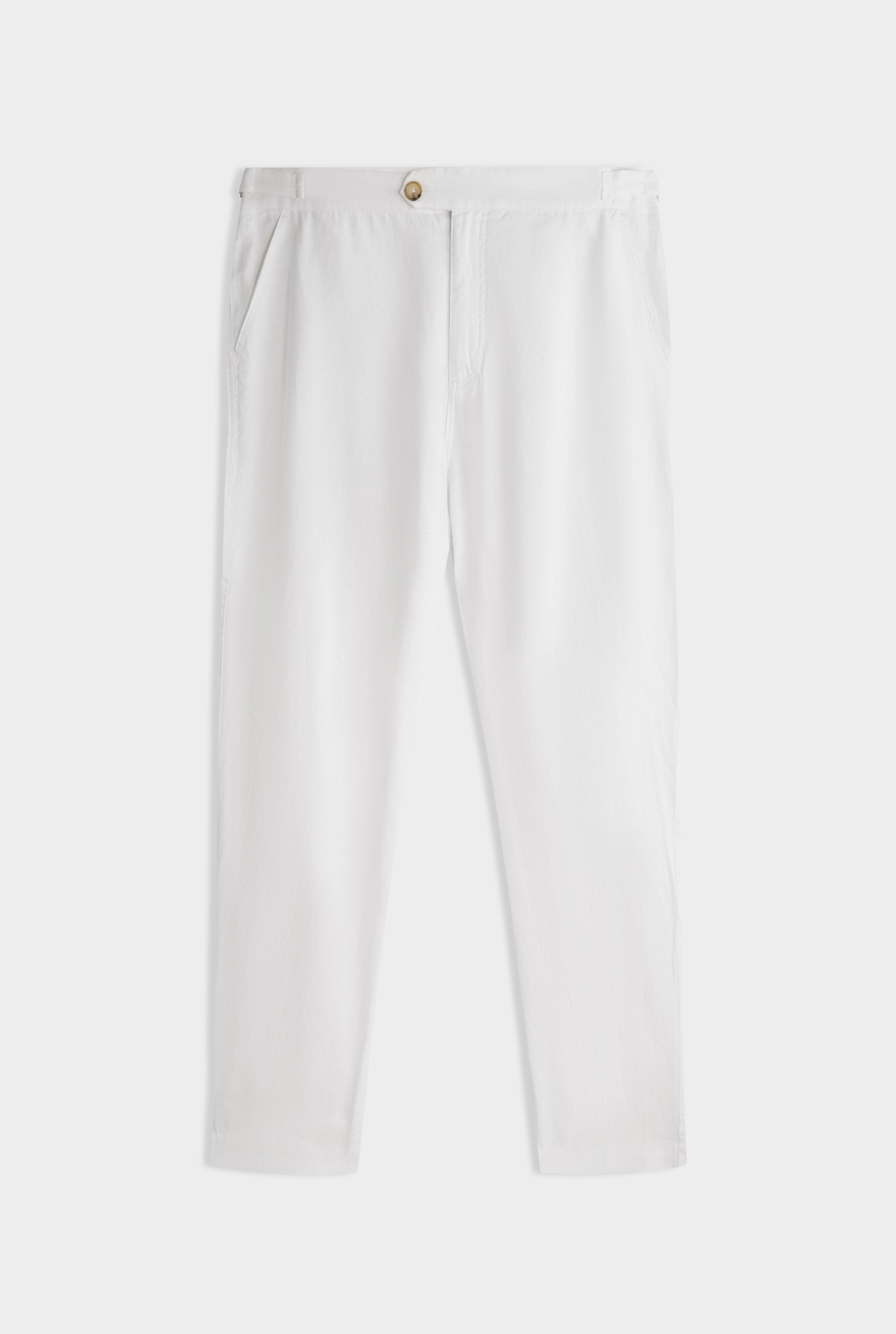 Side Tab Trouser - White