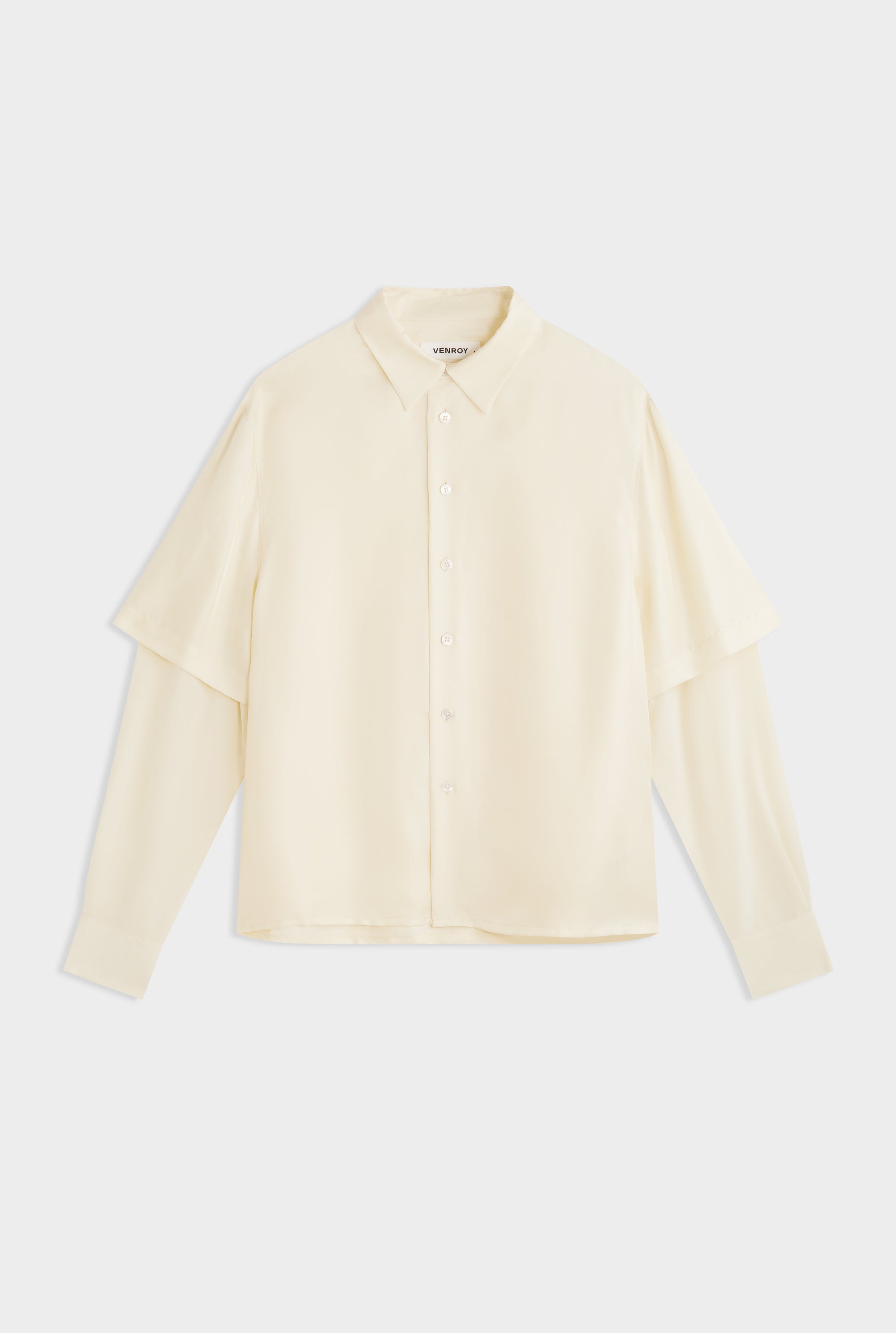 Silk Double Layer Shirt - Cream