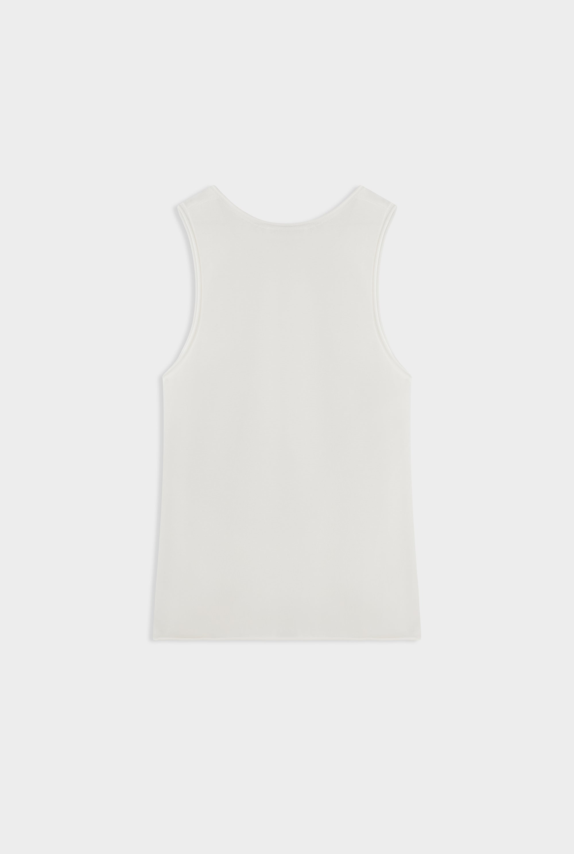 Tencel Rolled Edge Tank - Off White