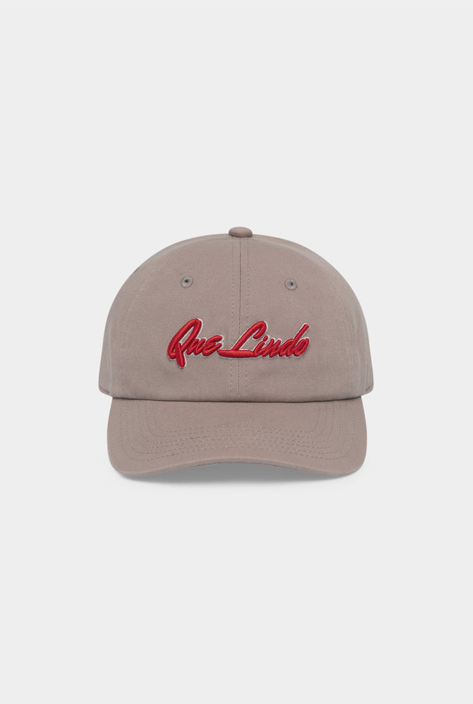 Que Lindo Cotton Logo Cap - Lilac/Red