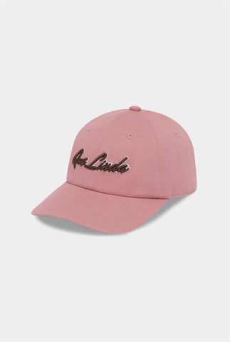 Que Linda Cotton Logo Cap - Light Pink/Chocolate