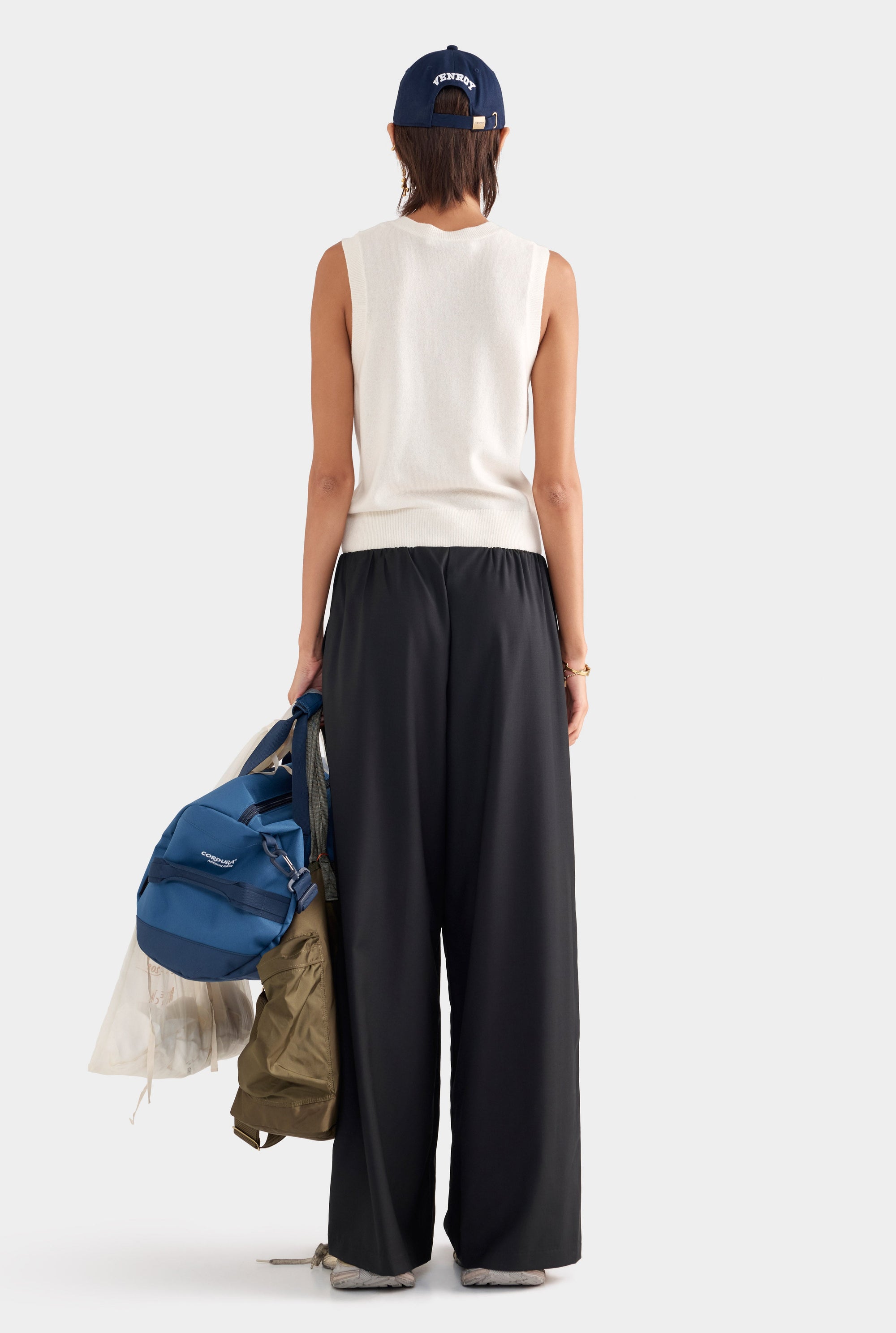 Cashmere Button Through Tank - Off White