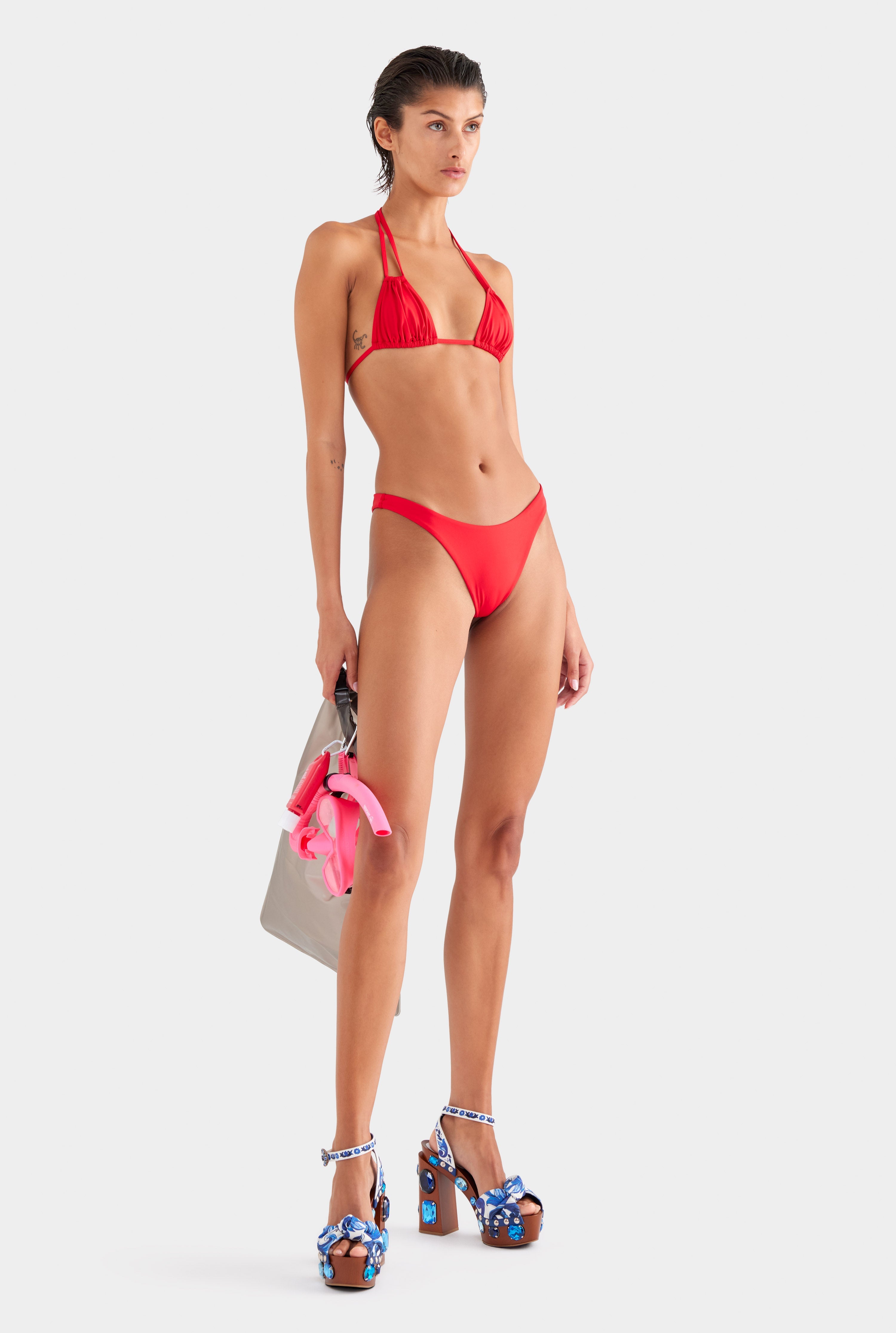 High Cut Bikini Brief - Red