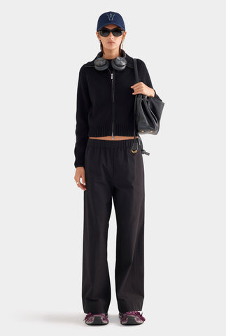 Heavy Cotton Poplin Pant - Black