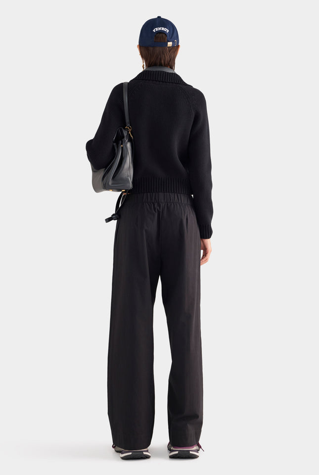 Heavy Cotton Poplin Pant - Black