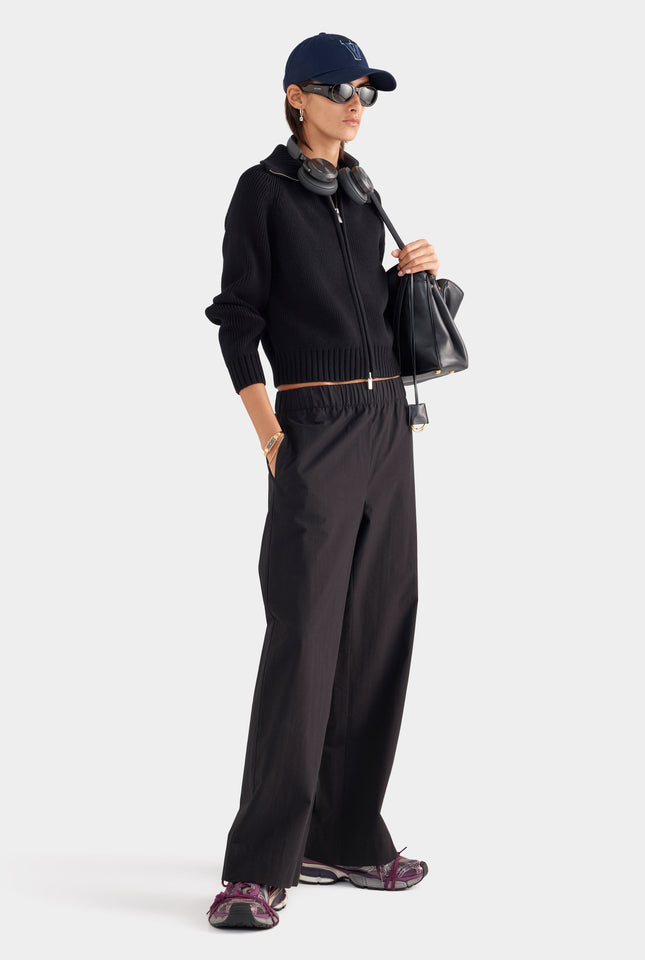 Heavy Cotton Poplin Pant - Black