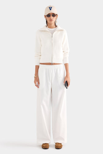 Heavy Cotton Poplin Pant - White