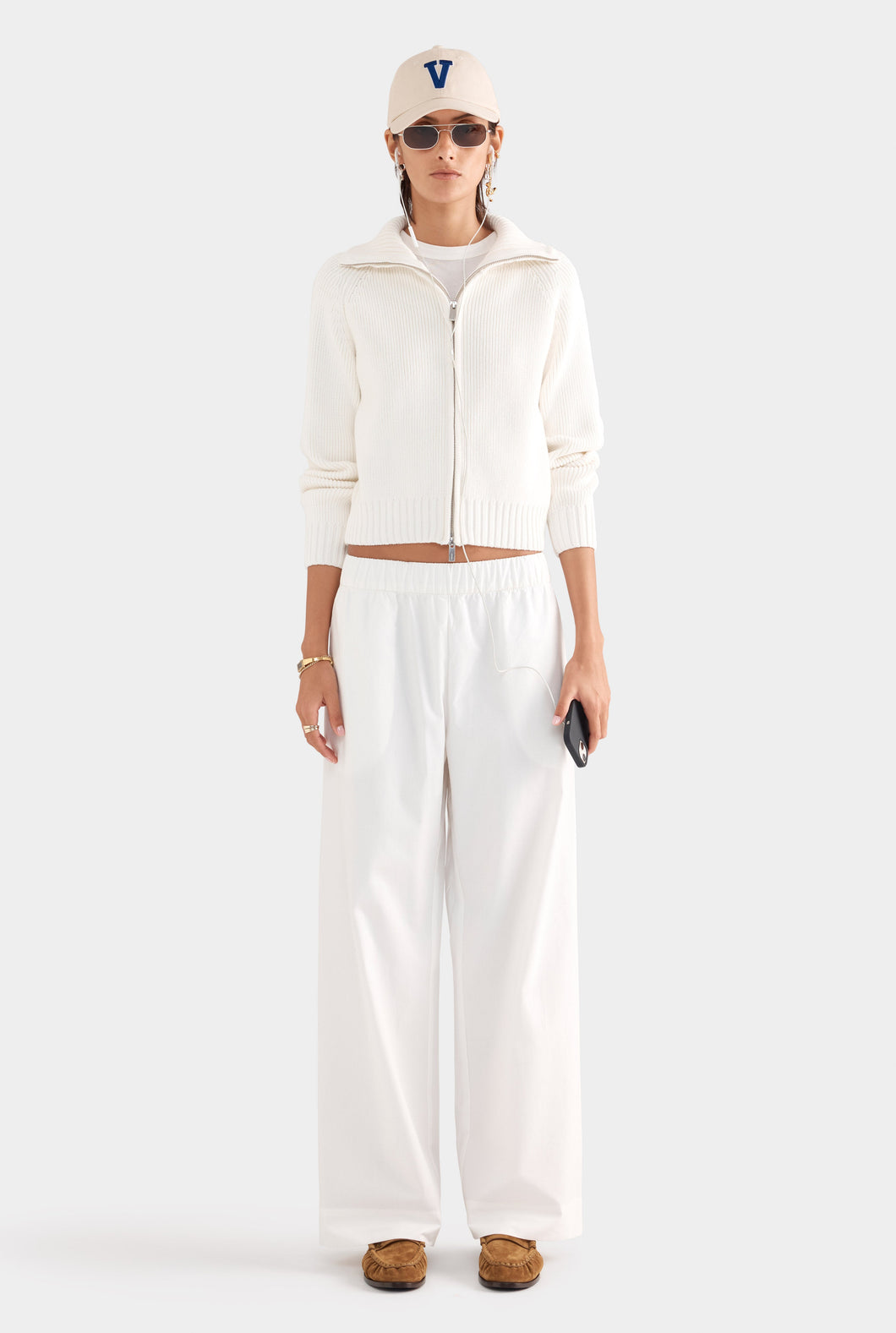 Heavy Cotton Poplin Pant - White