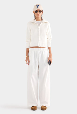 Heavy Cotton Poplin Pant - White