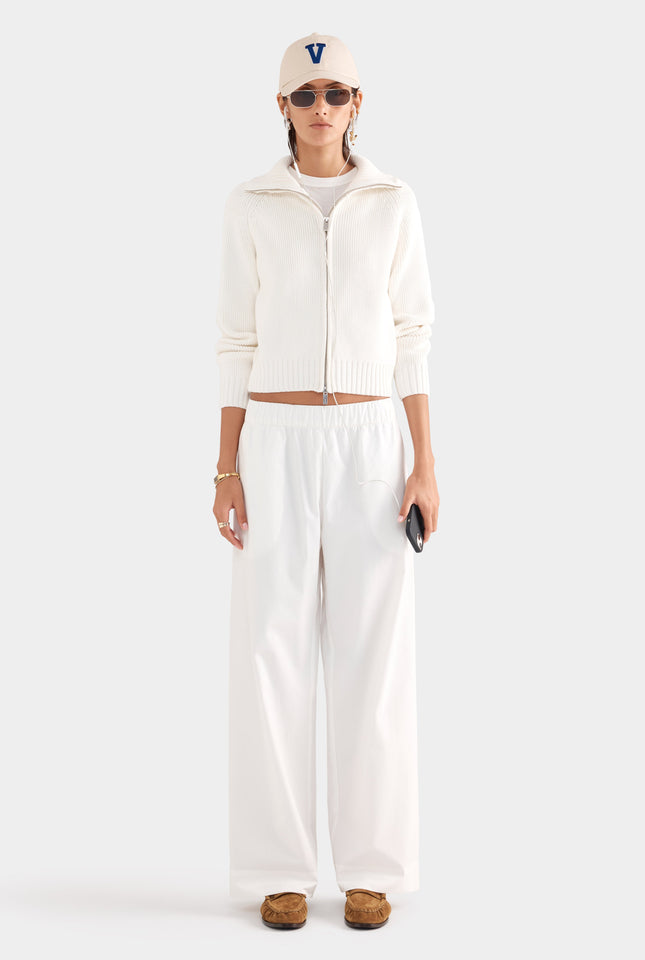 Heavy Cotton Poplin Pant - White