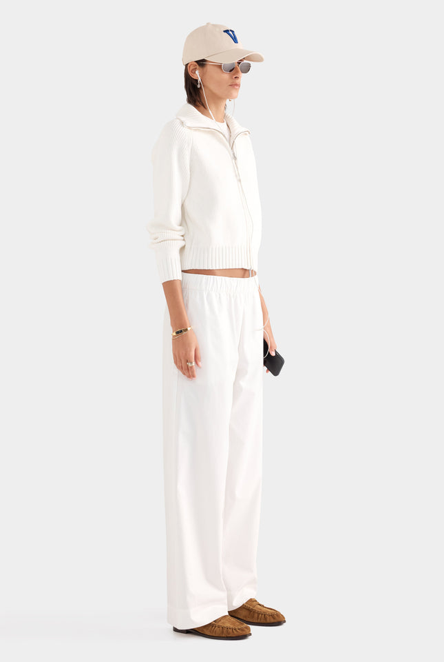 Heavy Cotton Poplin Pant - White