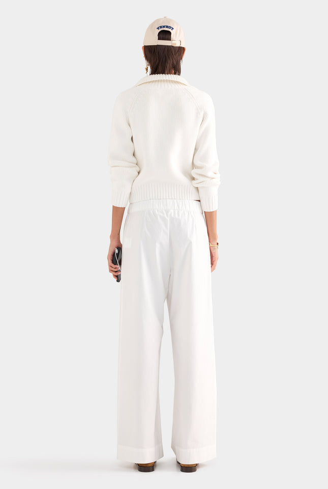 Heavy Cotton Poplin Pant - White