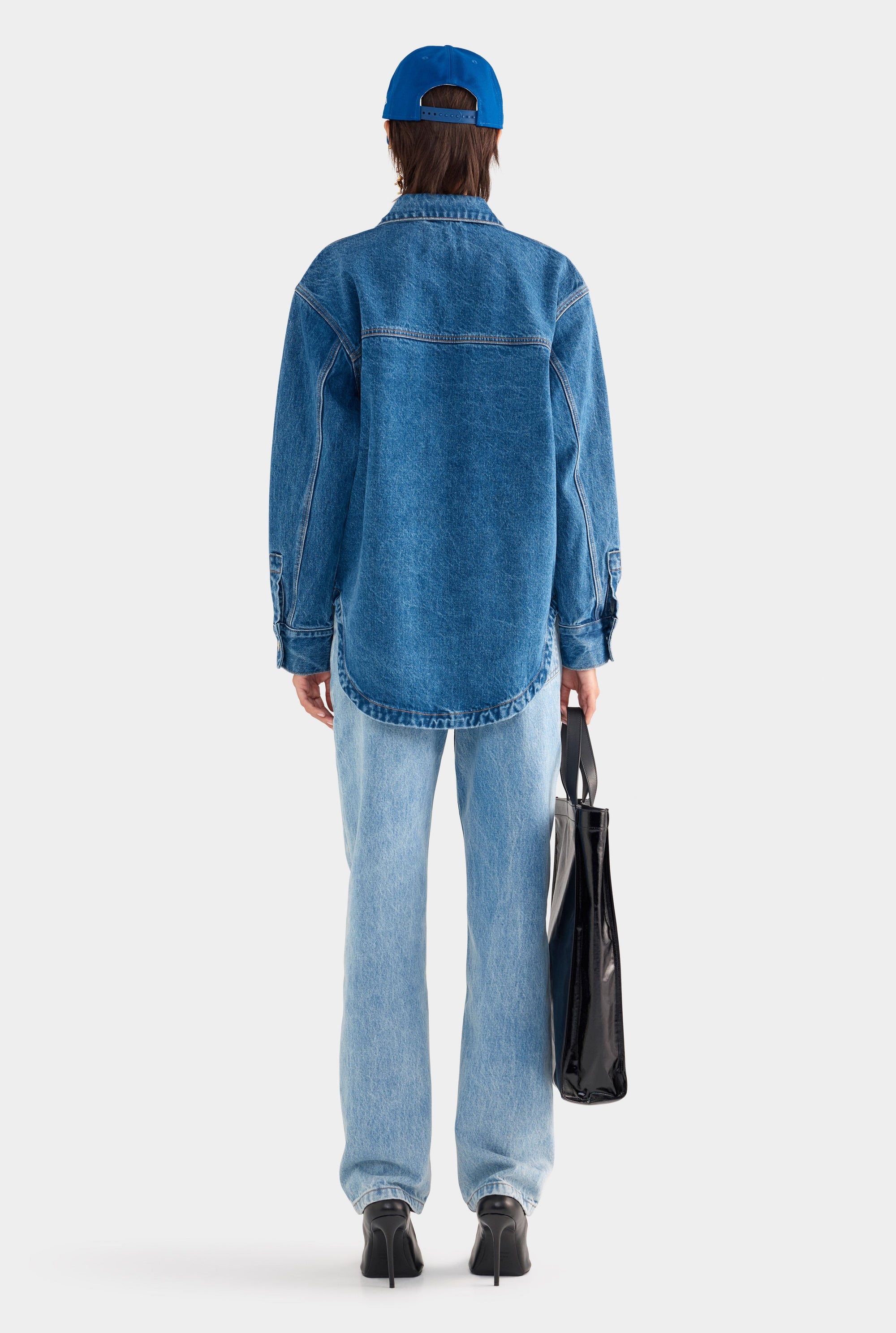 Relaxed Denim Shirt - Mid Indigo