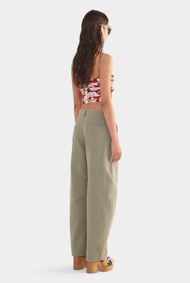 Pigment Dyed Canvas Pant - Smokey Olive
