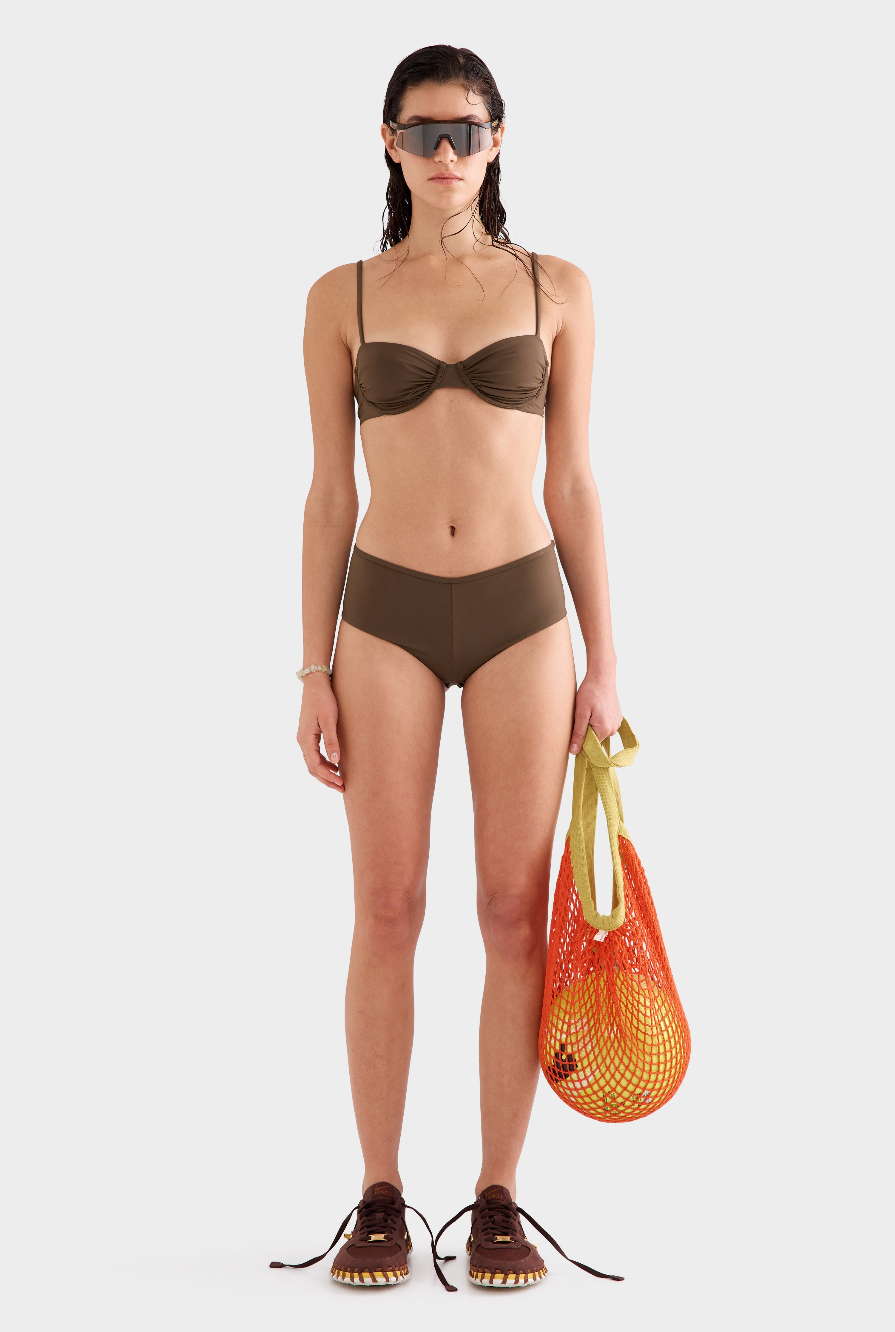 Boyleg Swim Bottom -  Cocoa