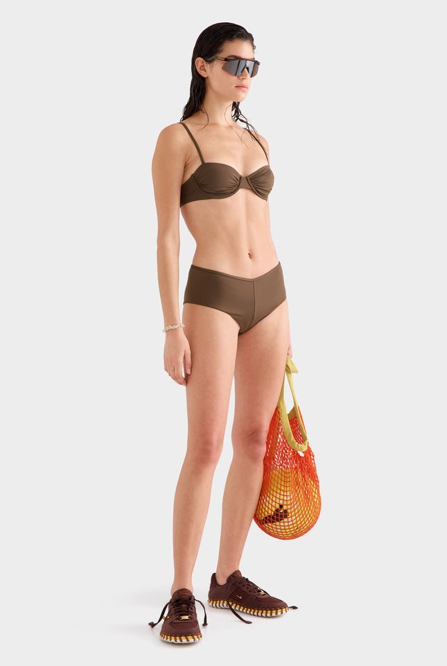 Boyleg Swim Bottom -  Cocoa