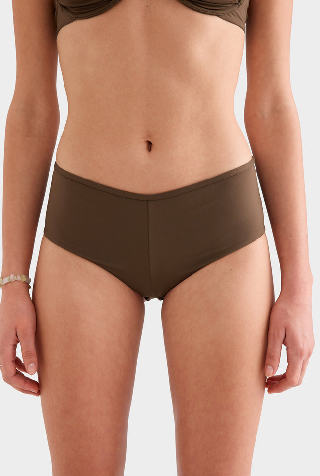 Boyleg Swim Bottom -  Cocoa