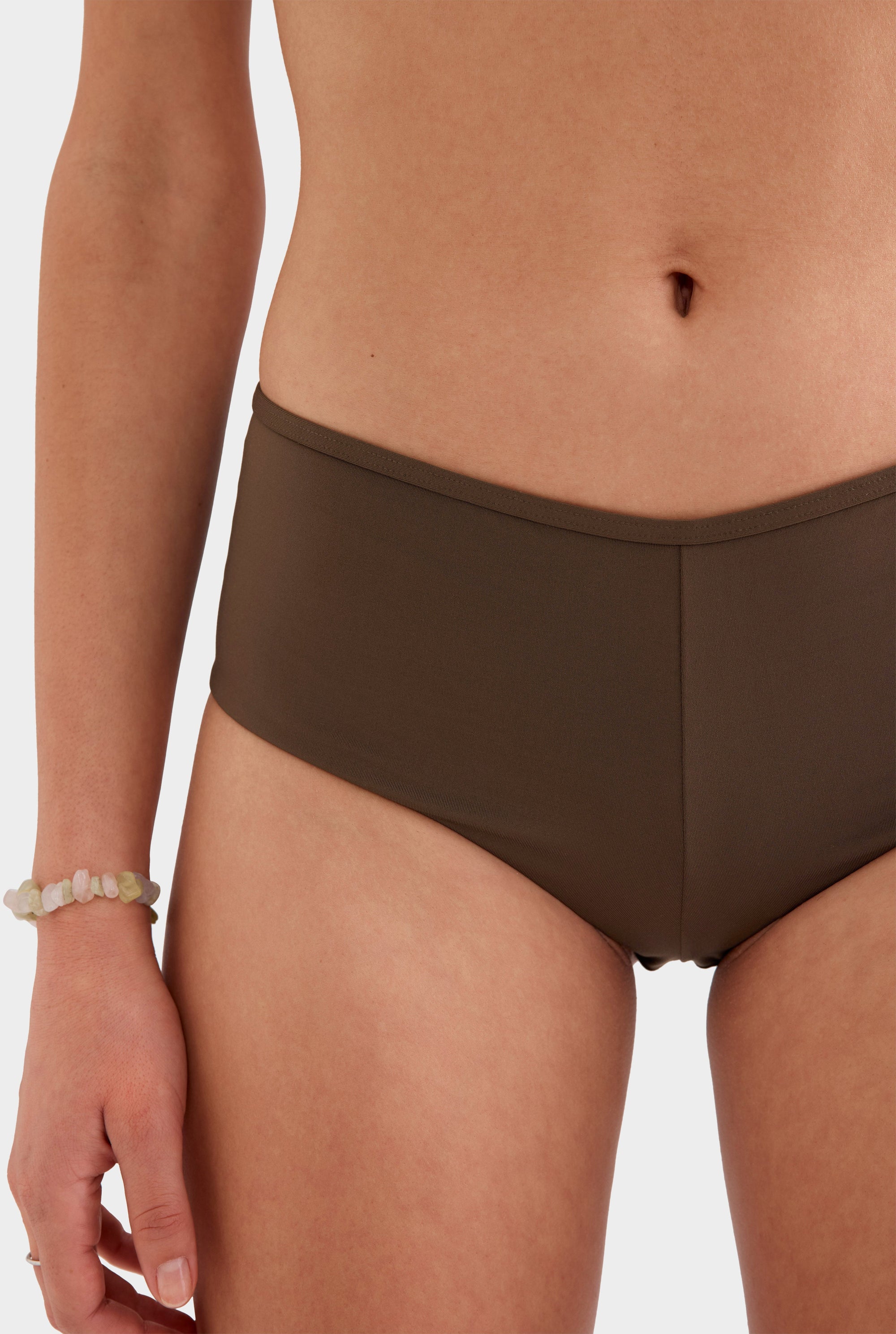 Boyleg Swim Bottom -  Cocoa