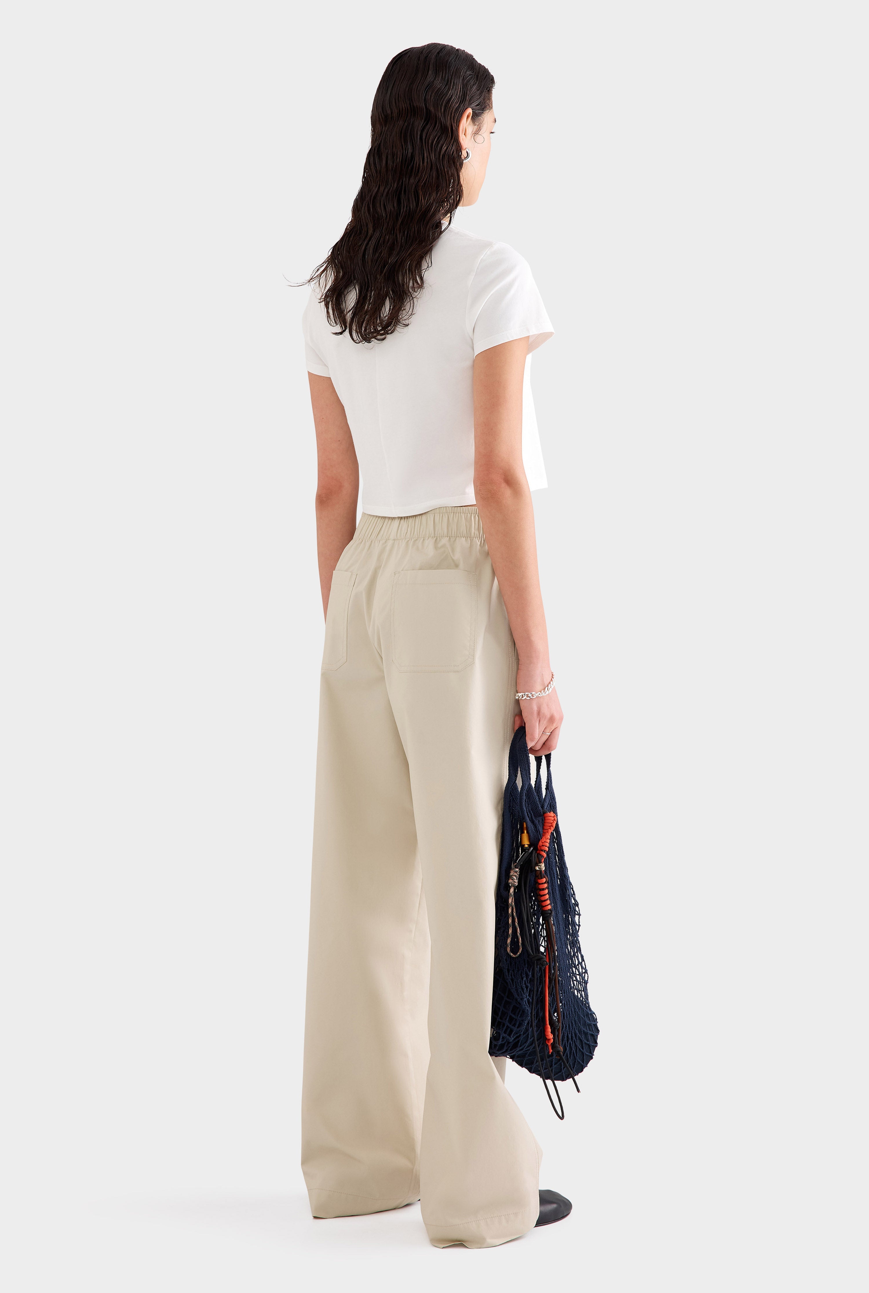 Cotton Poplin Pant -  Pistachio Shell