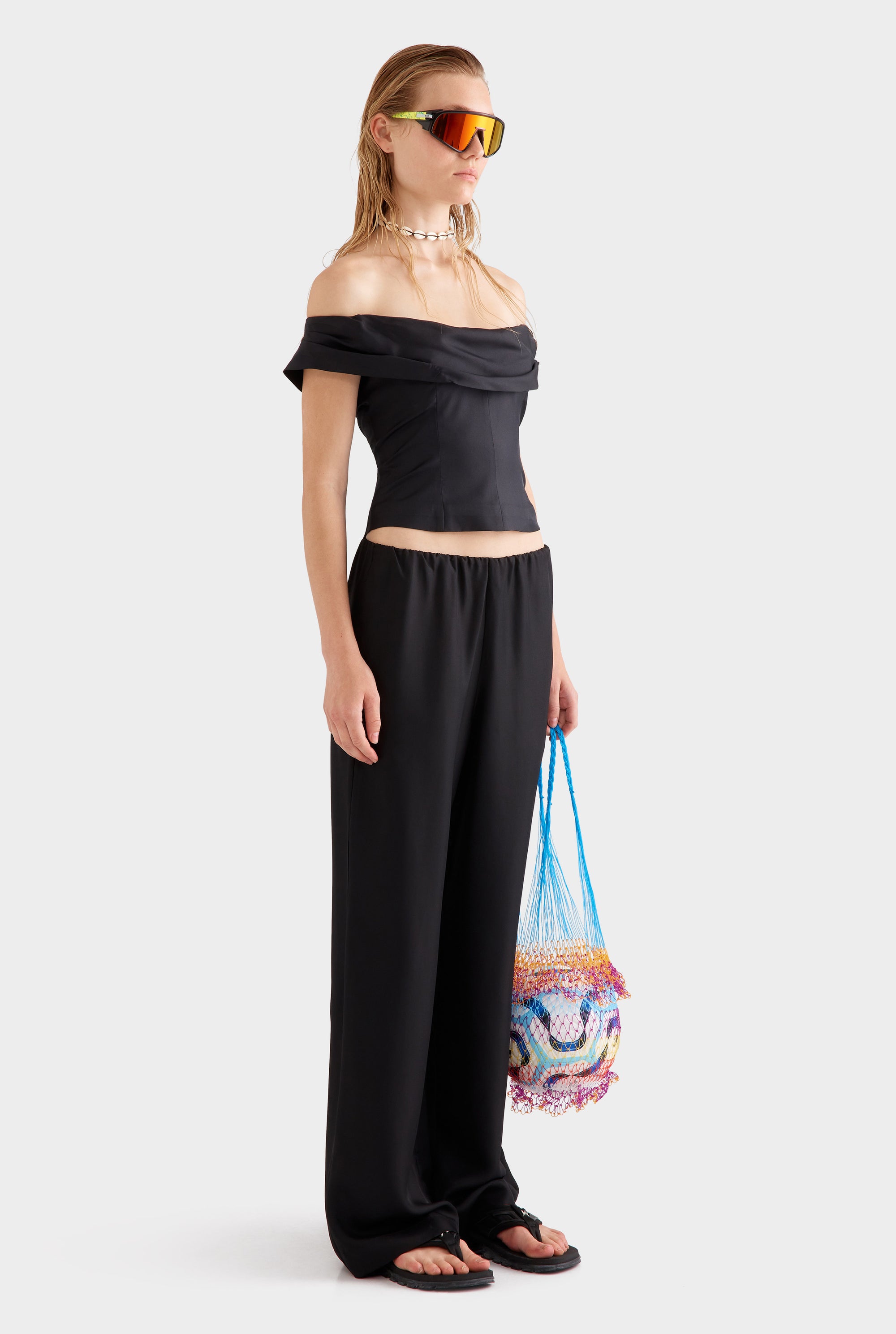 Silk Relaxed Pant - Black