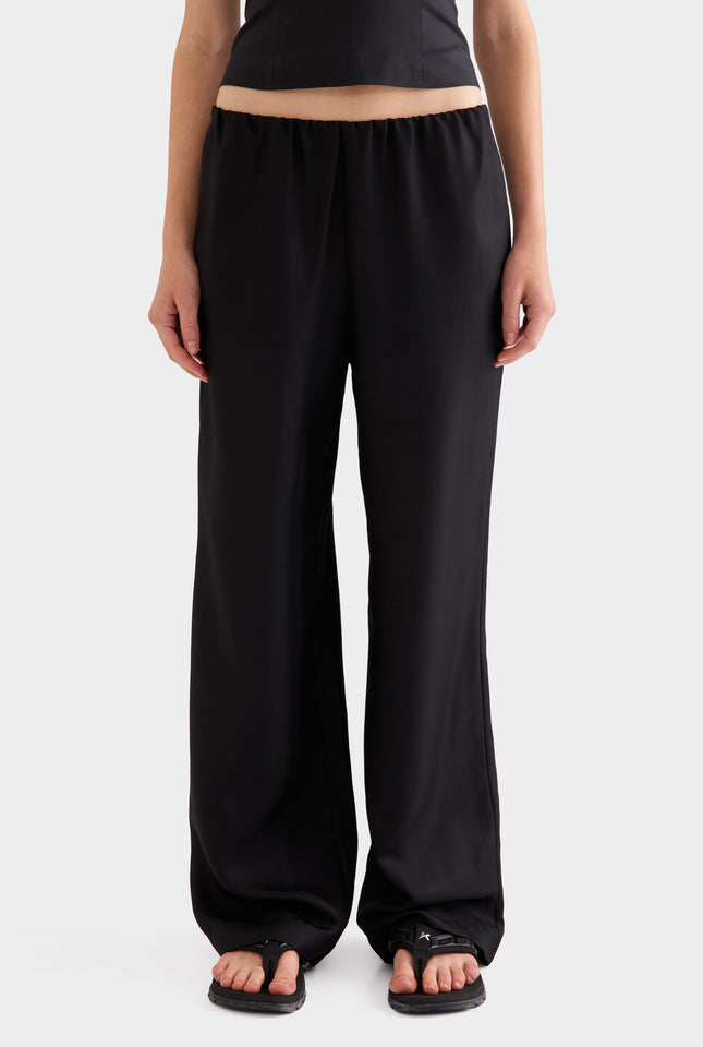 Silk Relaxed Pant - Black