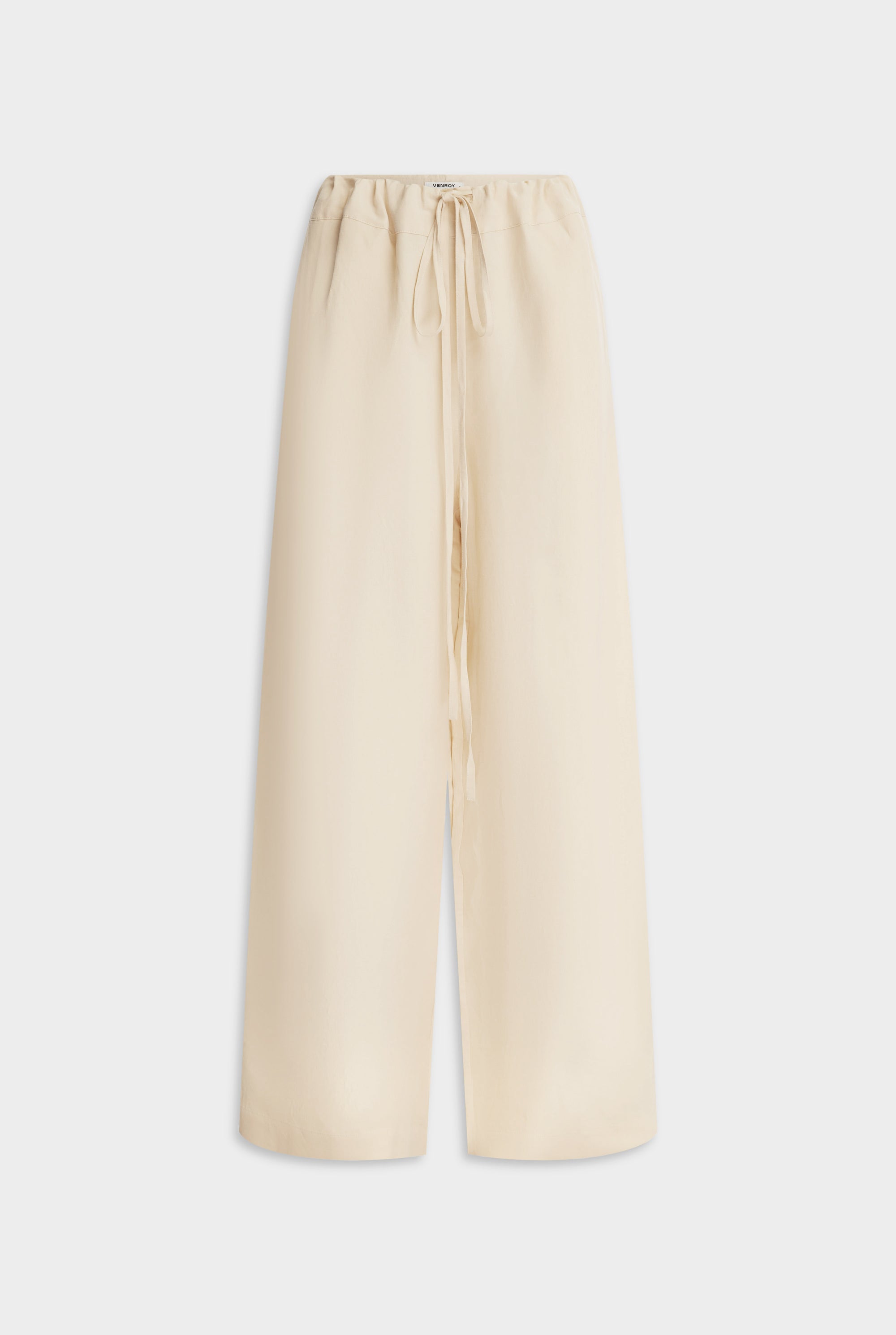Silk Linen Paperbag Pant - Dusty Yellow