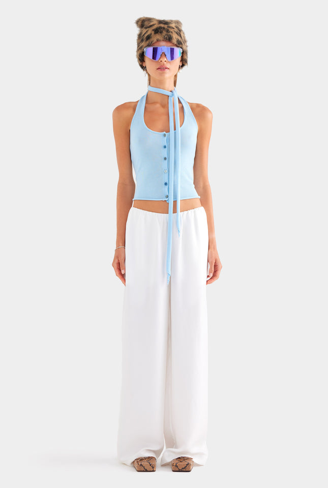 Silk Relaxed Pant - Off White