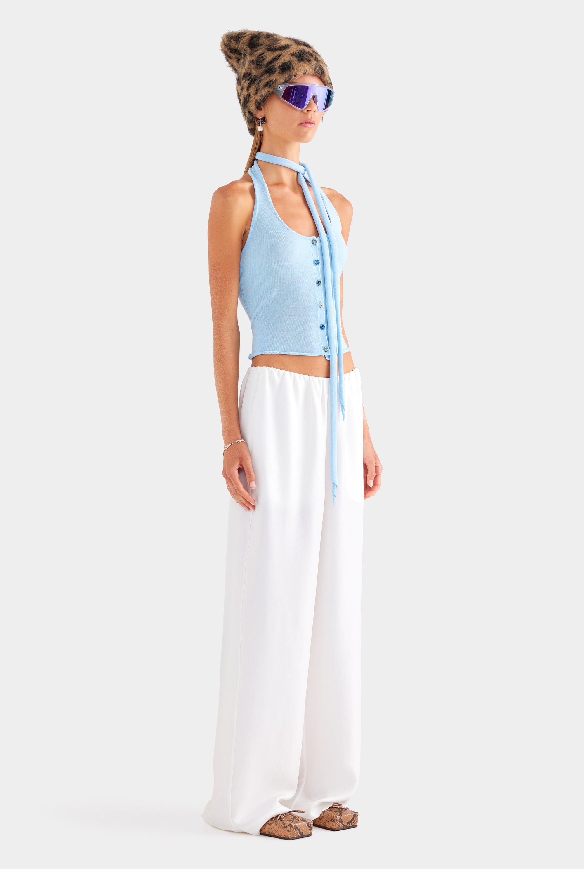 Silk Relaxed Pant - Off White