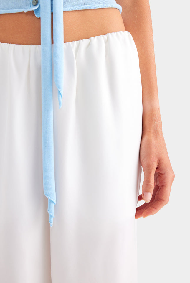 Silk Relaxed Pant - Off White