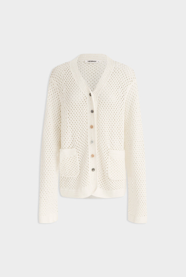 Cotton Crochet Jacket - Cream