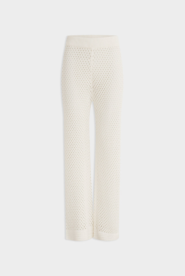 Cotton Crochet Pant - Cream