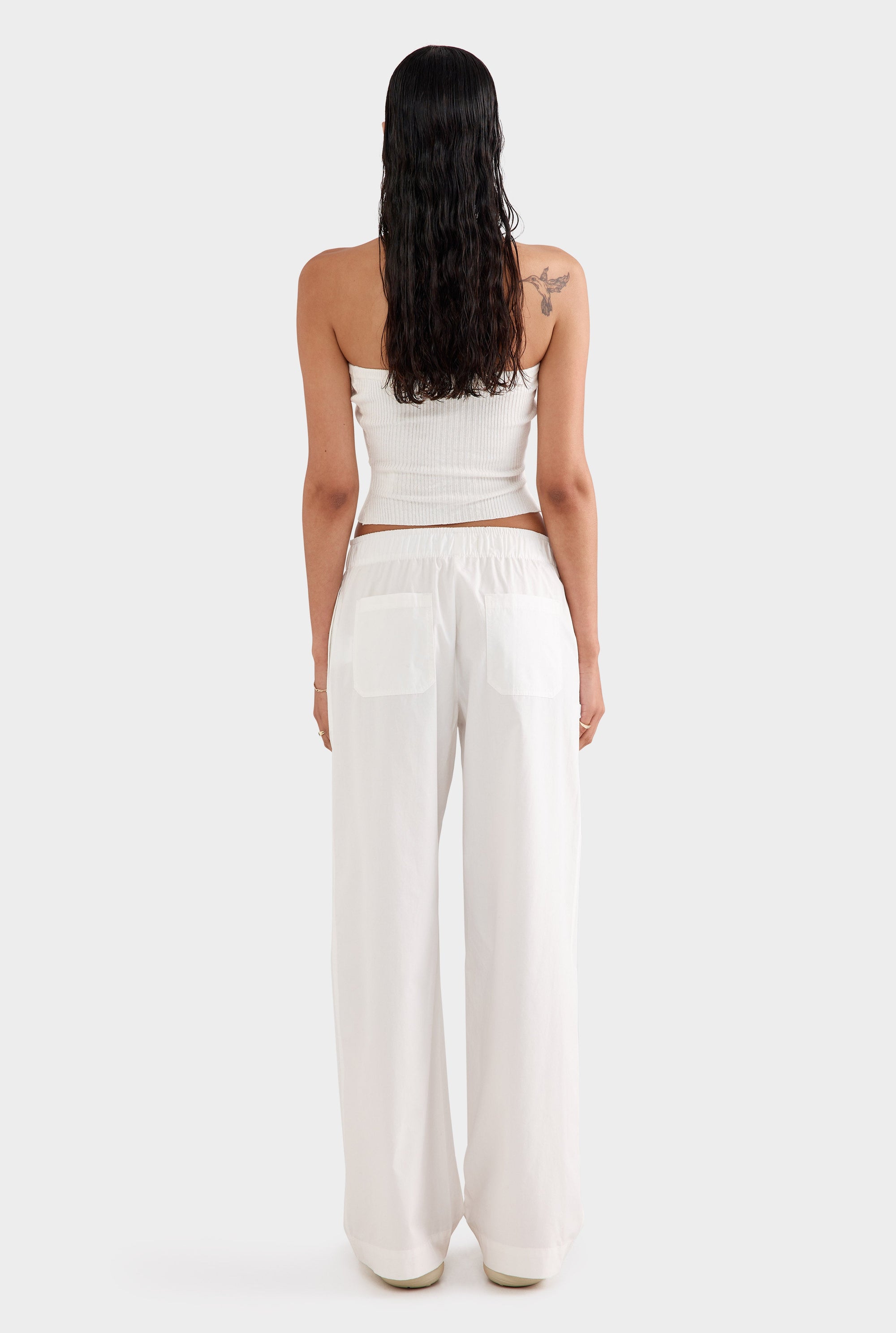 Strapless Linen Knit Top - Off White