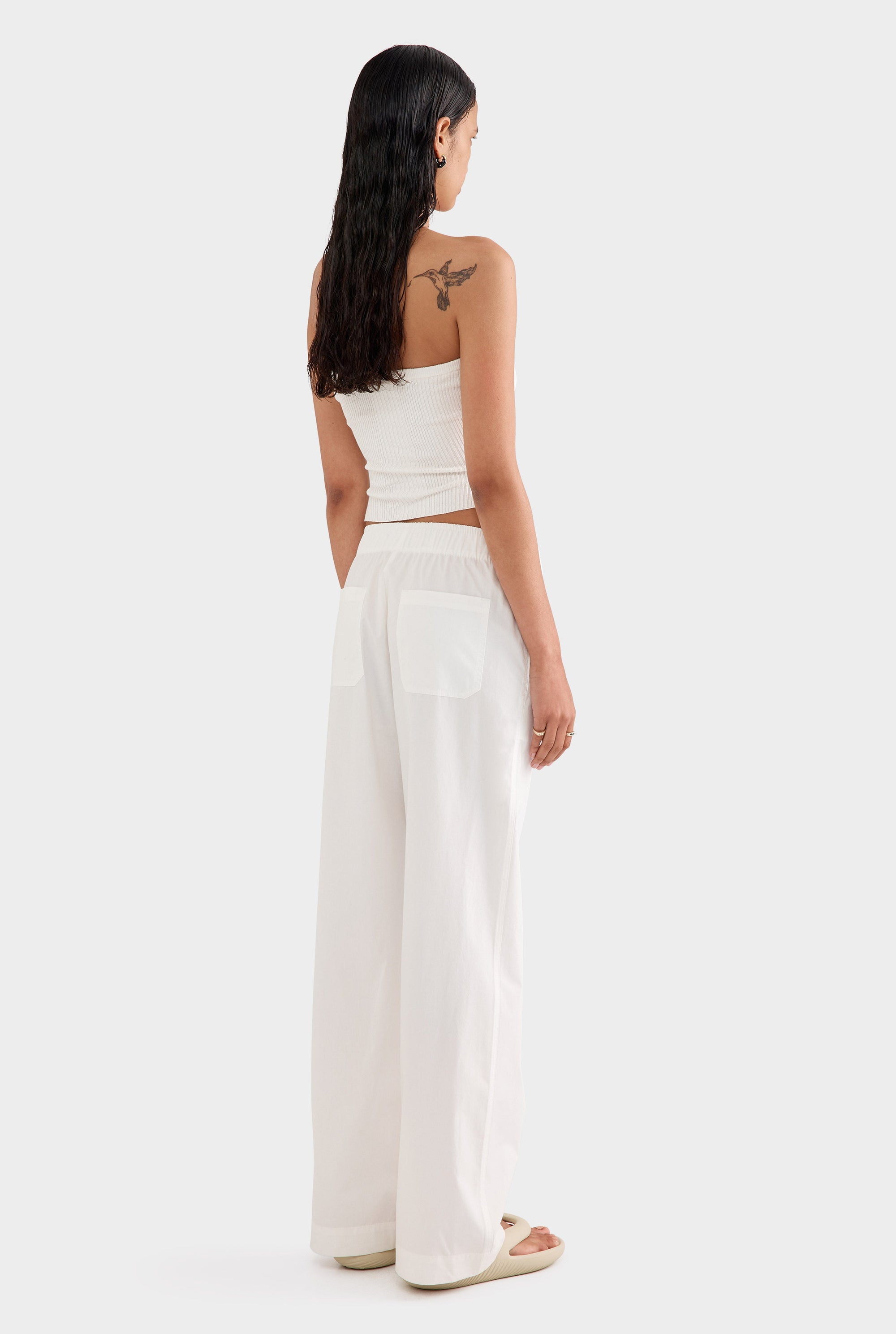 Strapless Linen Knit Top - Off White