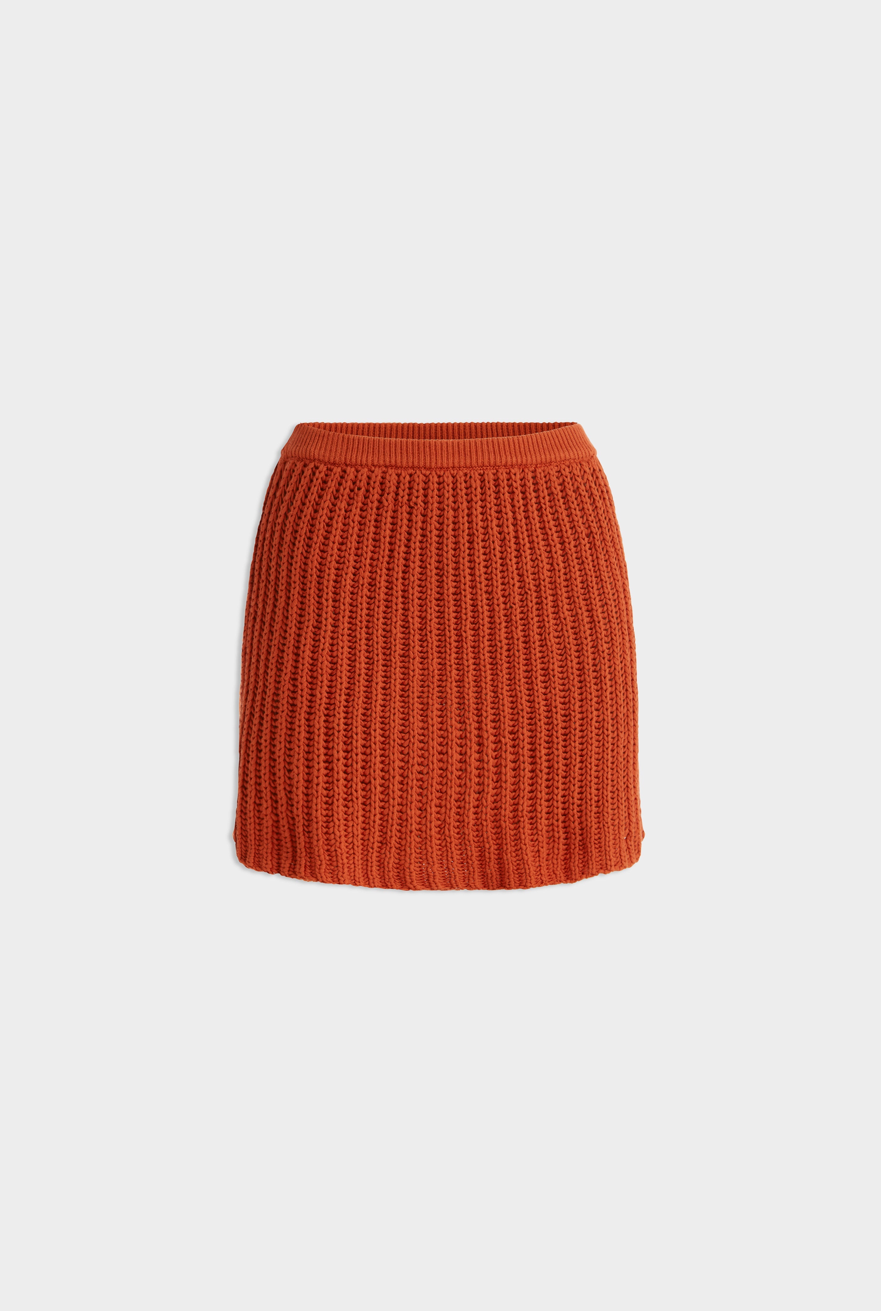 Crochet Mini Skirt - Brick