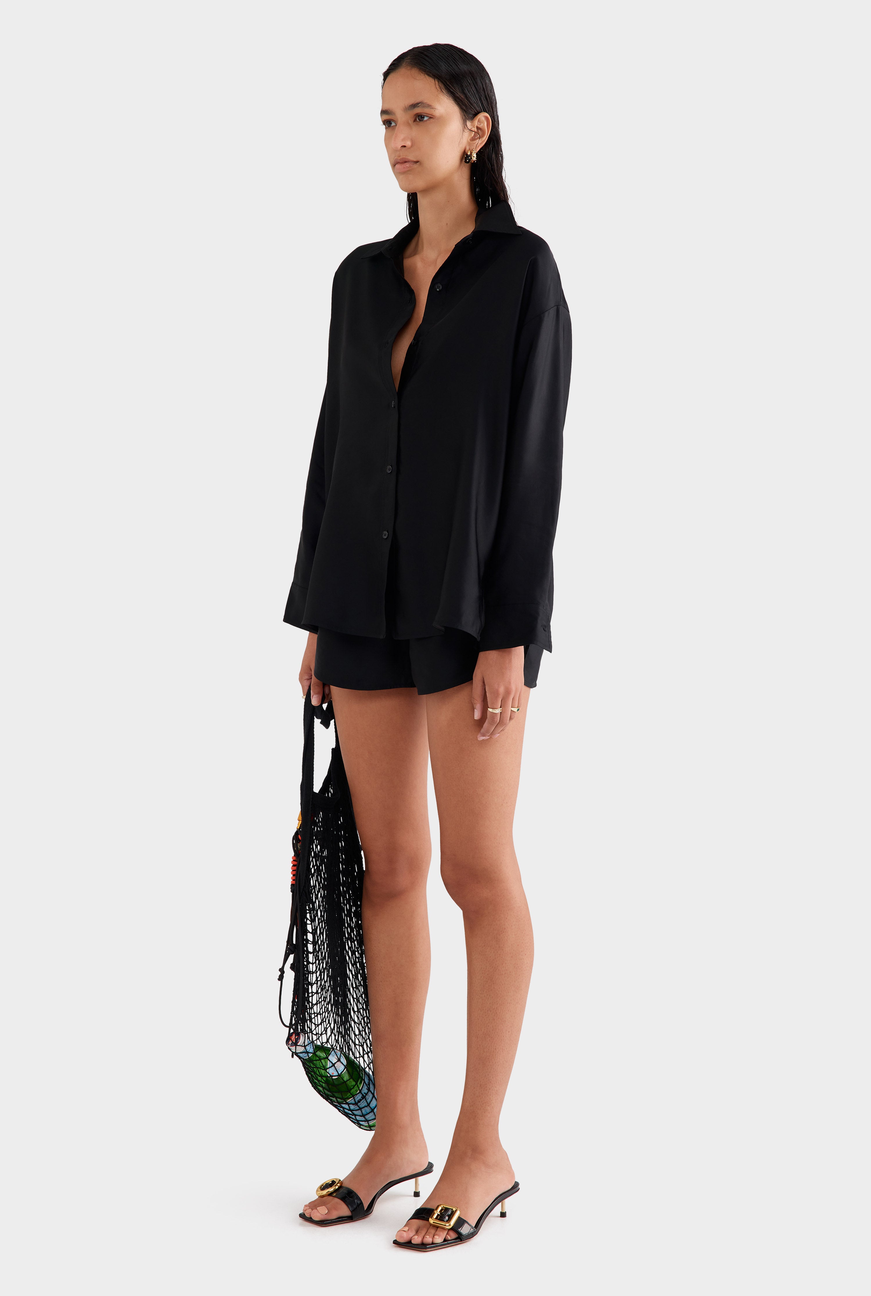 Drapey Relaxed Shirt - Black