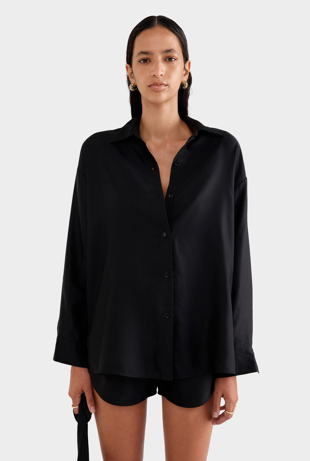 Drapey Relaxed Shirt - Black